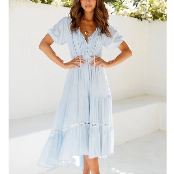Hello Molly High Above The Clouds Blue Summer Dress - Picture 1 of 12